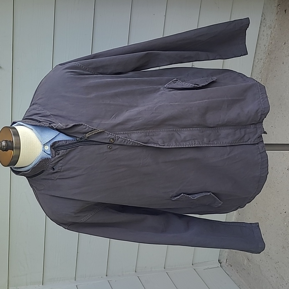 ROBERT GELLER Japan Charcoal Grey Cotton Sz 50 XL Mens Button Zip Up Jacket 2017